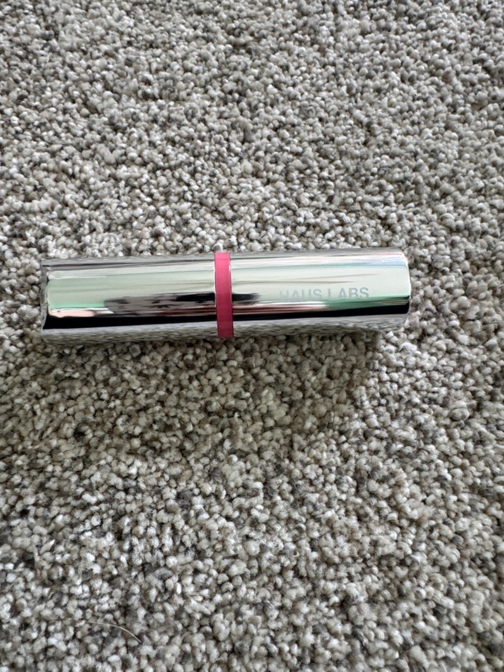 Haus Labs By Lady Gaga Silver Blush Stick with Pink Accent Glassy Rosette